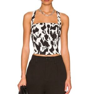Superdown strappy back black&white top, XS, never worn before, perfect condition